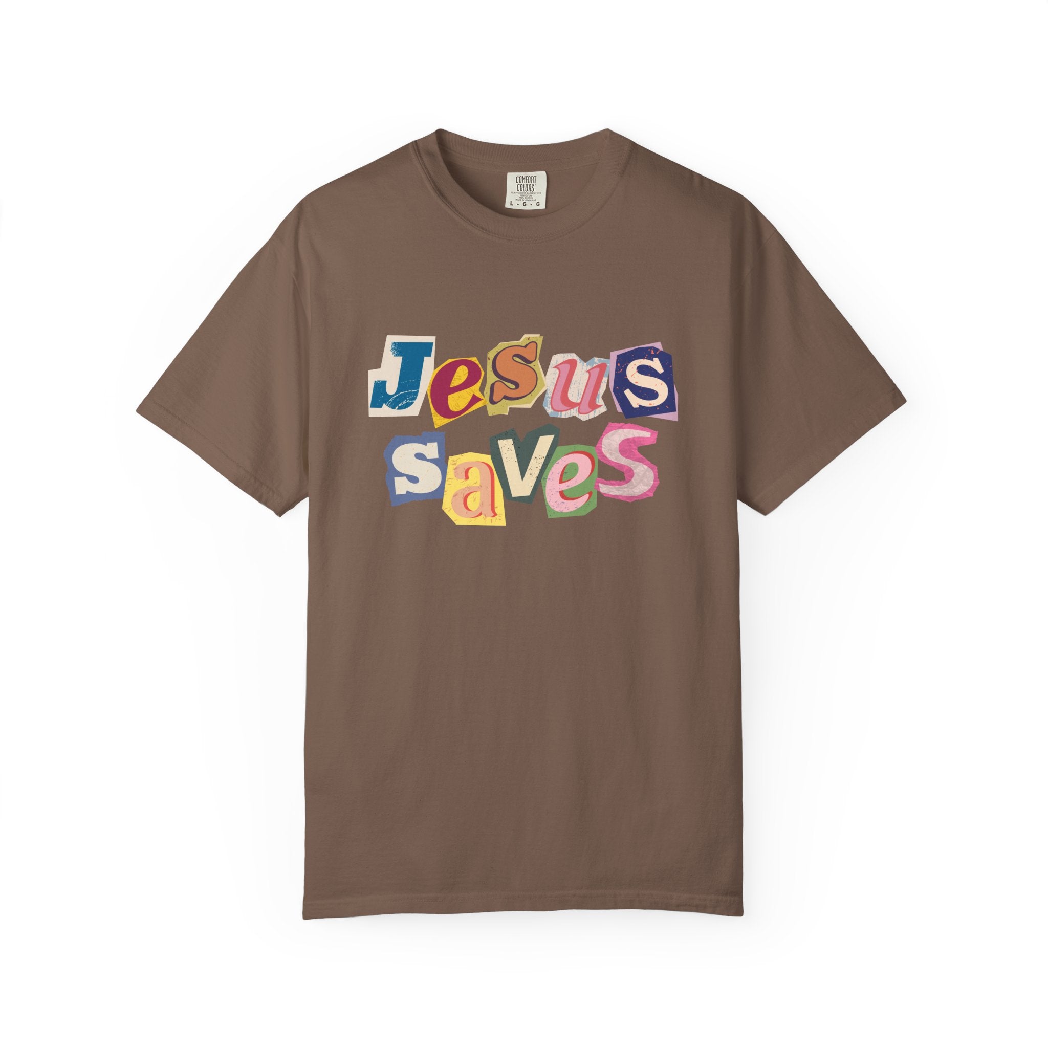Jesus Saves Scrapbook Letter Tee
